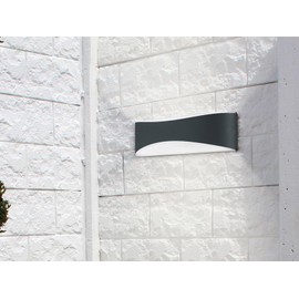 Trio Leuchten LED Wandleuchte 228560242 Konda, Aluminium anthrazit, Kunststoff weiß, 9 Watt LED