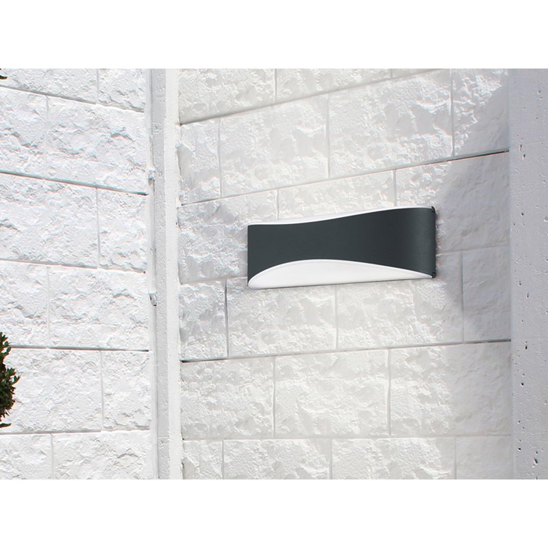 Trio Leuchten LED Wandleuchte 228560242 Konda, Aluminium anthrazit, Kunststoff weiß,