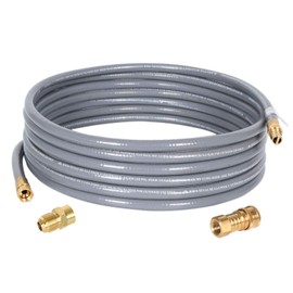 GGC propane hose, 10 Feet 1/2 inch ID Natural Gas Hose, Quick Connect Fittings Assembly for Low Pressure Appliance -3/8 Female to 1/2 Male Adapter for Outdoor NG/Propane Appliance - CSA Certified