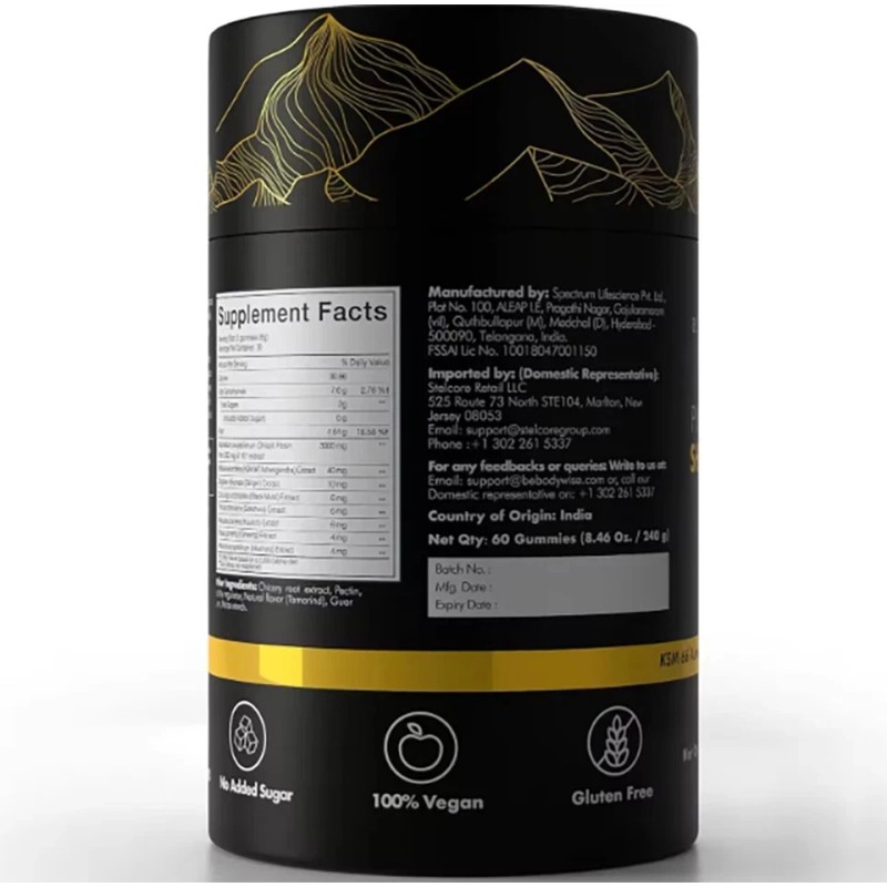 Gominolas Shilajit GOLD del Himalaya, orgánicas, extremadamente potentes 3000 mg,