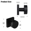2 Pack Matte Black Dummy Door Knob Interior, Black Interior