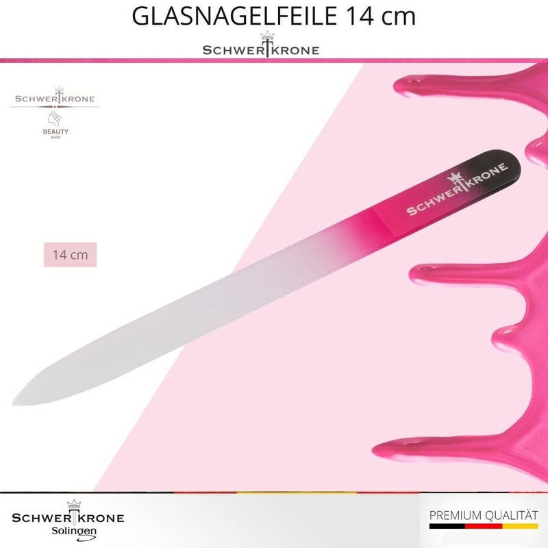 Schwertkrone Crystal Glass Nail File Original from Czech Republic 14
