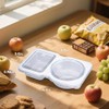 Snack Container, 15 Pcs Double compartment snack containers, Double Compartment