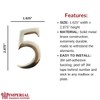 Self-Adhesive 3" inch Imperial Brass Mailbox Number # 5