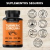 Turmeric Cúrcuma Extracto Raíz Estandarizada Pimienta Negra Curcumina Curcuminoides Suplemento