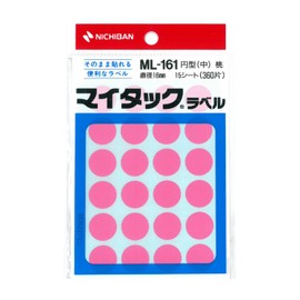 Nichiban ML-161 My Tack Label, Pink, Diameter 0.6 inches (16 mm)