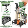 Garden Tool Organizer Rack with Wheels Up to 39 Tools,