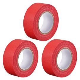 sourcing map 3Pcs 25mm 1 inch Wide 20m 21 Yards Masking Tape Painters Tape Rolls Red