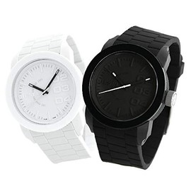Diesel DZ1437 DZ1436 Wrist Watch, Pair Watch, Black, White, Unisex, Black x White, Pair Box Without Wrapping, sports