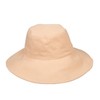 HATSQUARE Linen Wide Brim Bucket Hat for Women, Beige, One