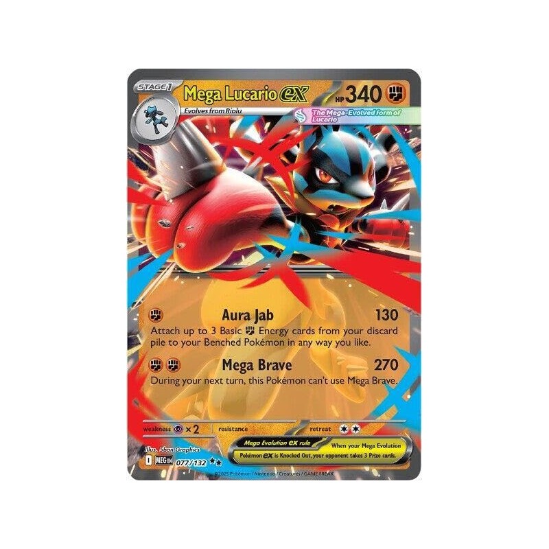 Pokemon - Mega Lucario ex - 077/132 - ME01: Mega