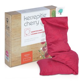 Cuscino con noccioli di ciliegia, riscaldante, in cotone biologico e 100% naturale, per rilassare e alleviare i disturbi quotidiani, dolori muscolari, crampi, cervico: circa 13 x 54 cm
