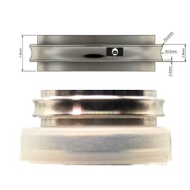 KF25 Flange Centering Ring x 10pcs < ISO-KF Flange, Stainless Steel Ring, FKM Viton O-Ring >