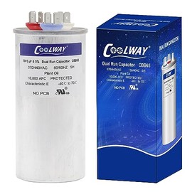 70/5 uF 70+5 MFD ± 5% 370 V o 440 V Dual Run Start AC Capacitor para arranque de motor o bomba de calor, condensador, bomba de piscina