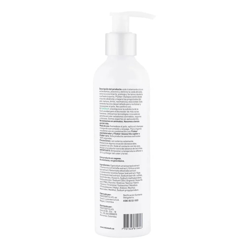 Inbiotech Filoker Shampoo 250ml Anticaída Protege Fortalece