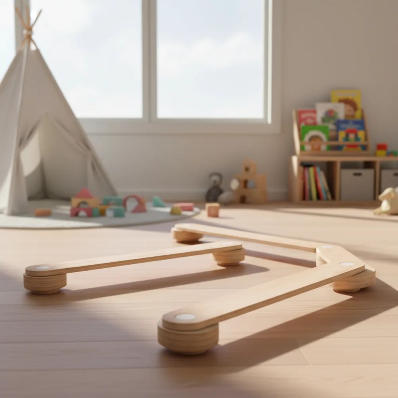 Barras De Equilibrio Montessori Niños Bebe Vigas 3 Pz 60