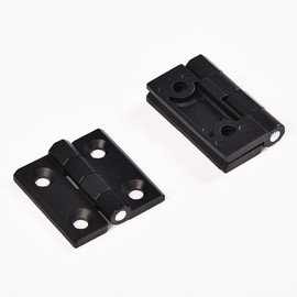 2 Pcs Black Zinc Alloy Hinge 60x60mm Door Frame Hinges Aluminum Profile Hinge Install Kit for 2020 Aluminum Extrusion Profile Slot 6mm