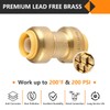 10-Pack HeSun Pushfit 90 Degree Elbow, 1/2"x1/2" Push to Connect