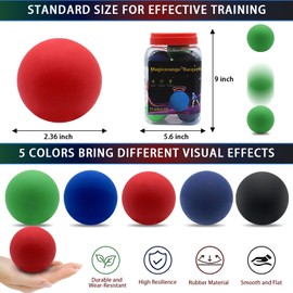 15 Pack Racquetball Multi Colored Racquetballs High Bounce Rubber Racquetballs (Multicolor)