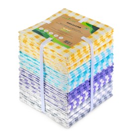 GREENTINK Eco-Friendly Reusable Dish Cloth Set – 24-Pk Multipurpose Kitchen Cleaning Cloth Made from Recycled Materials – Absorbent, Dish Towels & Non-Scratch Cleaning Rags, 12x12 in.