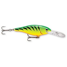 Rapala Shad Rap Lure, Freshwater, Size 06, 2 1/2" Length, 5'-10' Depth, Firetiger, Package of 1
