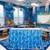 Windkream 6 ft Ocean Table Skirt for Teacher Desk Ocean