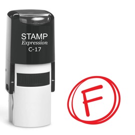 stampexpression - F Grade Self Inking Rubber Stamp - Red Ink (A-62680)