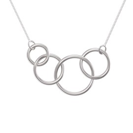 Aeon Jewellery 40th Birthday Necklace - 925 Sterling Silver | Adjustable 16-18 Inch Silver Necklace | Polishing Cloth | Decade Infinity Ring