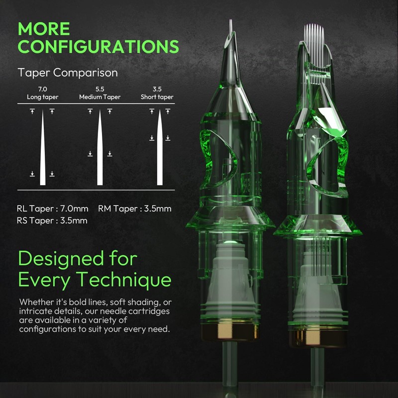 RHEIN Cartridges Set of 5RS Disposable Cartridges 20 Pieces #12