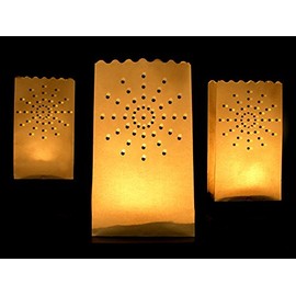 10 Luminaris Leuchttüten Dekoration Lichtertüten Hochzeit - Motiv Stern