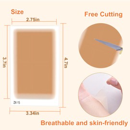 8PCS Invisible Tattoo Cover-Up Patch, Waterproof & Breathable Concealer for Tattoos, Scars, Birthmarks – Darker Skin Tone