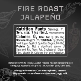 Melinda's Fire Roasted Jalapeño Hot Sauce with Aromatic Garlic - Gourmet Green Pepper Sauce Perfect for Grilled Meats & Veggies, Tacos, Eggs & More - Mild Heat - Keto, Vegan, Non-GMO - 12oz
