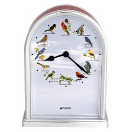 7.5 inch Tall Northern Cardinal Lovely Collection Plays 12 Popular Bird's Songs Table Clock Home Deco Multi-Color Unique Gift Selection (TCBD-R-RM-C)