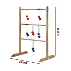 Hathaway Solid Wood Ladder Toss Game Set Brown