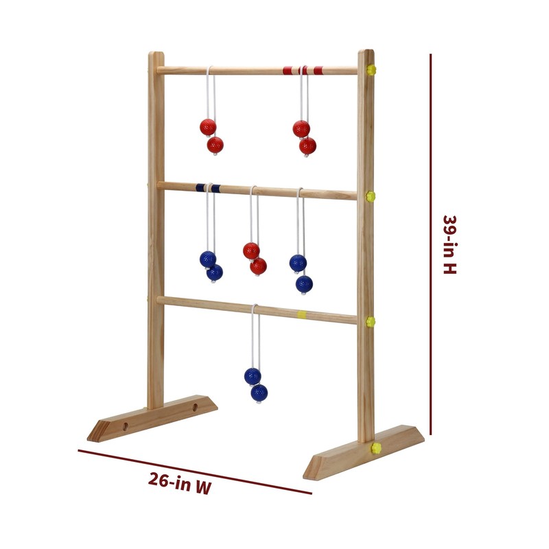 Hathaway Solid Wood Ladder Toss Game Set Brown