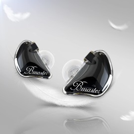 BASN Bmaster Three Dynamic Drivers In-Ear Monitors Headphones with Two Removable Cables Earphones Suitable for Sound Engineers Musicians (Black)