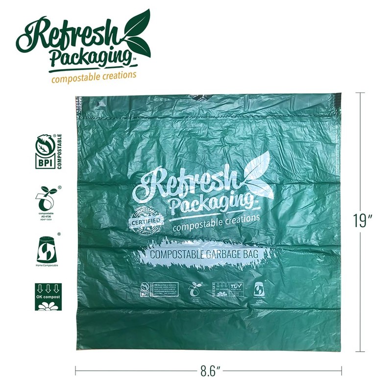 All Purpose Kitchen Trash Bags - 100% Certified Compost Safe