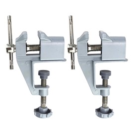FINELYCR Pack of 2 Mini Vice 35 mm Adjustable Small Portable Table Vice for Jewellery, Model Making, DIY, Modeling, Painting and Craft Repairs