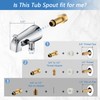 Sperwoesy Slip-On Tub Spout with Diverter, High Pressure 8 Settings