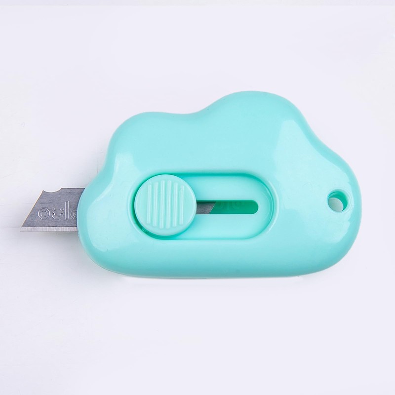 Mini Retractable Utility Knife Cloud Box Cutters Plastic Letter Opener