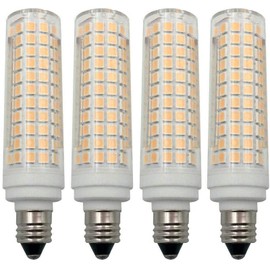 Edearkar 15W E11 LED Bulb Dimmable 136LEDs 150W Halogen Bulbs Equivalent, 1500lm, 110V, Warm White 3000K, E11 Base, Dimmable LED Candelabra Lamp for Home Light, Pack of 4