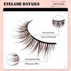 7 Paare 3D Brown Falsche Wimpern Katzenauge, Flauschiges Volumen Curly