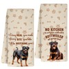 InnoBeta Rottweiler Gifts, 2 Pack Kitchen Towel with Dogs, 16x24