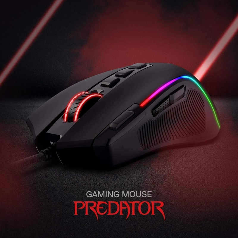 Redragon M612 Predator RGB Gaming Mouse, 8000 DPI Wired Optical