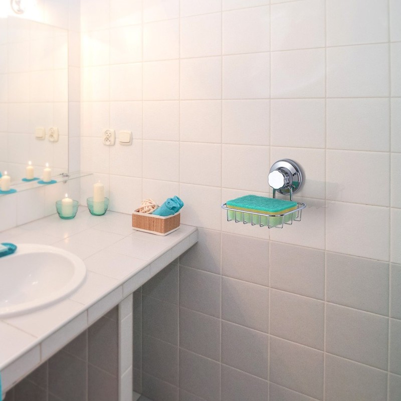 SANNO Suction Cup Soap Holder, Soap Dish Saver Tray Bar