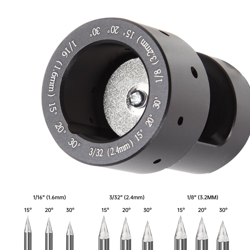 KAYBOBEZK Tungsten Electrode Sharpener Grinder TIG Welding Rotary Tool, ALUMINUM