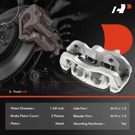 A-Premium Disc Brake Caliper Assembly with Bracket Compatible with Select Mitsubishi Models - Montero 1992-1996, Montero Sport 1997-2003, L4 2.4L, V6 3.0L, V6 3.5L - Front Left Driver Side