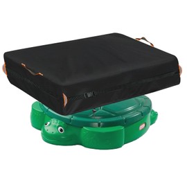 Outdoor Sandbox Cover, Square Kids Sand Box Covers Waterproof and Windproof, Children's Large Sandboxes Cover Sandproof.44 Lx40 Wx10 H,Black.