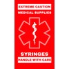 Syringes Medical Alert Equipment Luggage Tag - Handle with Care,