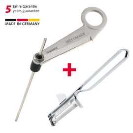 Westmark Radimax + Famos 513022E6 Radish/Spiral Cutter Length 24 cm + 1 Peeler Stainless Steel Blade / Aluminium / Steel Silver / Grey